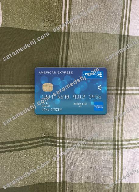 USA First Bank of Wiki AMEX payback card photolook front